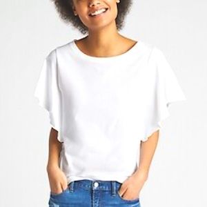 NWOT Gap Vintage Wash Tee, flutter sleeves